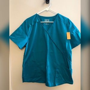 Cherokee Workwear Teal Core Stretch Scrub Top XL
